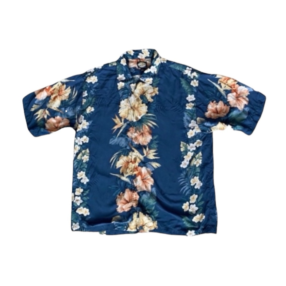 Tommy Bahama Mens Tropical Short Sleeve Button Up Collar Shirt Top size large L